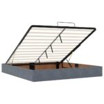 vidaXL Osmanský rám postele s matracmi tmavosivá 160x200 cm zamat – Obrázok 10