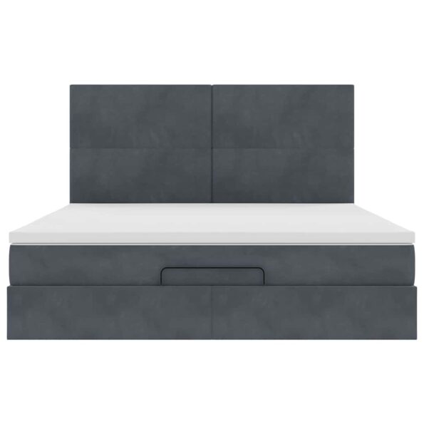 3313410_7.jpg vidaXL Osmanský rám postele s matracmi tmavosivá 160x200 cm zamat – Obrázok 7