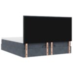vidaXL Osmanský rám postele s matracmi tmavosivá 160x200 cm zamat – Obrázok 9