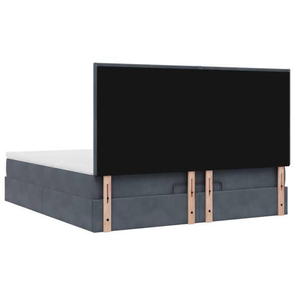 3313410_9.jpg vidaXL Osmanský rám postele s matracmi tmavosivá 160x200 cm zamat – Obrázok 9