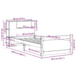 vidaXL Posteľ s knižnicou bez matraca 90x200 cm borovicový masív – Obrázok 11