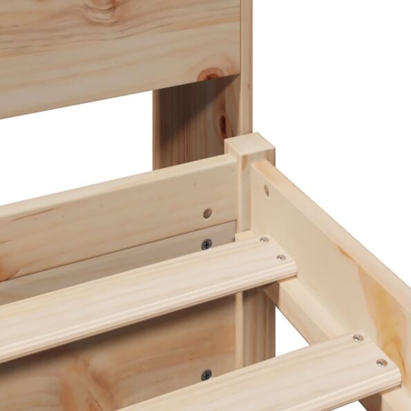 vidaXL Posteľ s knižnicou bez matraca 90x200 cm borovicový masív – Obrázok 9