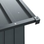 vidaXL Aviár Charcoal Grey 210x215x247 cm Oceľ – Obrázok 10