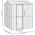 vidaXL Aviár Charcoal Grey 210x215x247 cm Oceľ – Obrázok 11