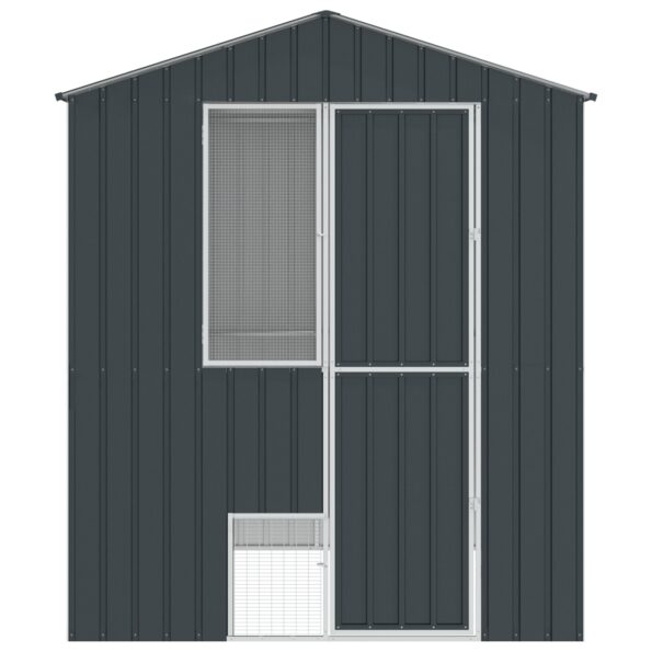 vidaXL Aviár Charcoal Grey 210x215x247 cm Oceľ – Obrázok 7