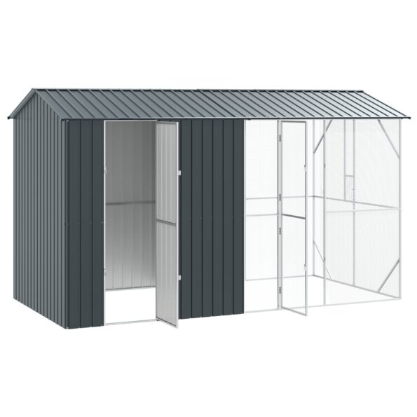 3325153_4.jpg vidaXL Klietka pre vtáky s predĺžením antracitová 210x442x247 cm oceľ – Obrázok 4