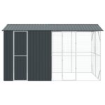 vidaXL Klietka pre vtáky s predĺžením antracitová 210x442x247 cm oceľ – Obrázok 6