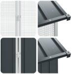 vidaXL Klietka pre vtáky s predĺžením antracitová 210x838x247 cm oceľ – Obrázok 8