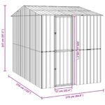 vidaXL Klietka pre vtáky, antracitová, 310x215x247 cm, oceľ – Obrázok 10