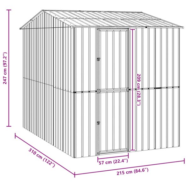 vidaXL Klietka pre vtáky, antracitová, 310x215x247 cm, oceľ – Obrázok 10