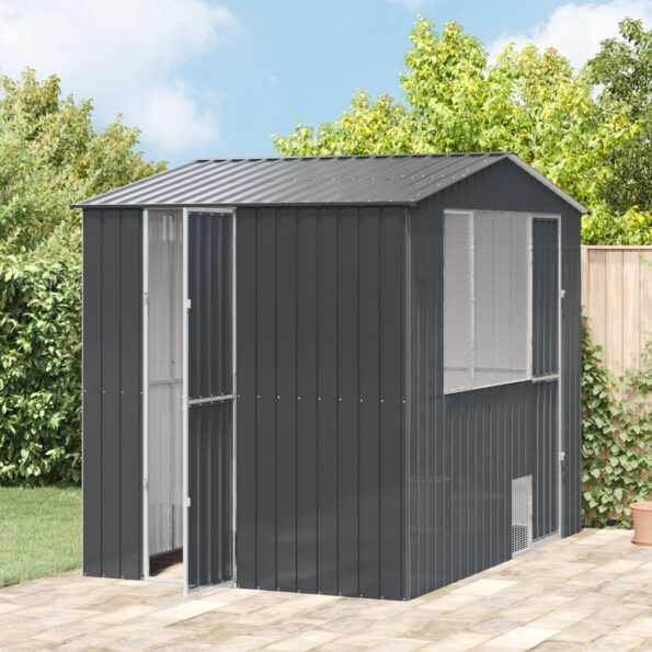 vidaXL Klietka pre vtáky, antracitová, 310x215x247 cm, oceľ – Obrázok 3