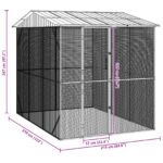 vidaXL Klietka pre vtáky Antracitová 310x227x247 cm Oceľ – Obrázok 10