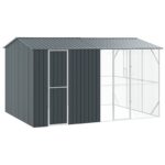 vidaXL Klietka pre vtákov Antracit 430 x 310 x 247 cm Pozinkovaná oceľ – Obrázok 2