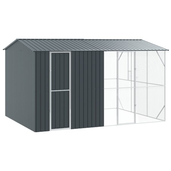 vidaXL Klietka pre vtákov Antracit 430 x 310 x 247 cm Pozinkovaná oceľ – Obrázok 2