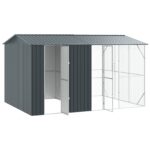 vidaXL Klietka pre vtákov Antracit 430 x 310 x 247 cm Pozinkovaná oceľ – Obrázok 4