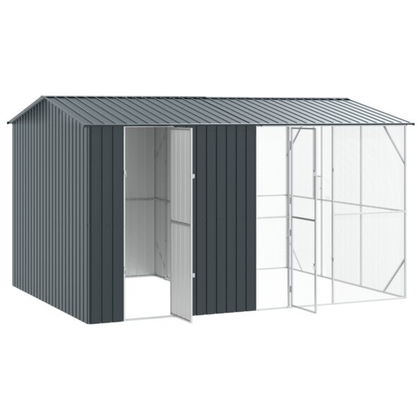 vidaXL Klietka pre vtákov Antracit 430 x 310 x 247 cm Pozinkovaná oceľ – Obrázok 4