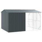 vidaXL Klietka pre vtákov Antracit 430 x 310 x 247 cm Pozinkovaná oceľ – Obrázok 5