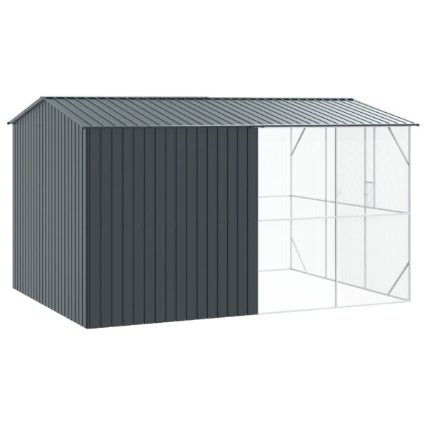 vidaXL Klietka pre vtákov Antracit 430 x 310 x 247 cm Pozinkovaná oceľ – Obrázok 5