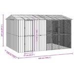 vidaXL Klietka pre vtákov Antracit 430 x 310 x 247 cm Pozinkovaná oceľ – Obrázok 9