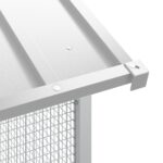 vidaXL Klietka pre vtáky Šedá 215x110x247 cm Oceľ – Obrázok 9