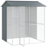 vidaXL Klietka pre vtáky Antracitová 215x210x247 cm Oceľ – Obrázok 4