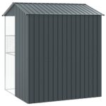 vidaXL Klietka pre vtáky Antracitová 215x210x247 cm Oceľ – Obrázok 5