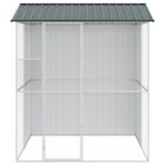 vidaXL Klietka pre vtáky Antracitová 215x210x247 cm Oceľ – Obrázok 6