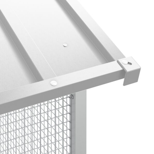 vidaXL Klietka pre vtáky Šedá 215x310x247 cm Oceľ – Obrázok 9