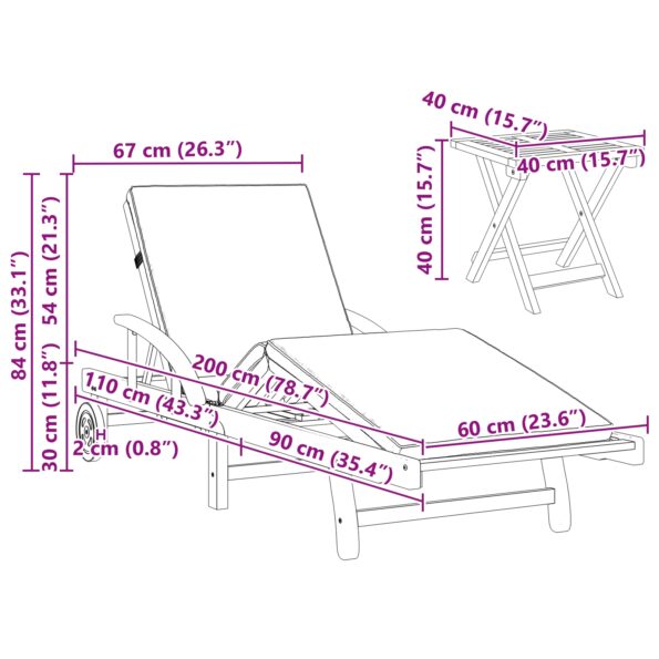 3325184_13.jpg vidaXL Lehátka 2 ks s vankúšmi a stolíkom Béžové z masívneho akáciového dreva – Obrázok 13
