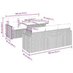 vidaXL 7-dielna záhradná súprava pohoviek s vankúšmi polyratan akácia – Obrázok 11