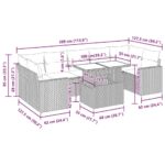 vidaXL 8-dielna záhradná súprava pohoviek s vankúšmi polyratan akácia – Obrázok 13