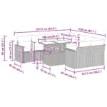 vidaXL 9-dielna záhradná súprava pohoviek s vankúšmi polyratan akácia – Obrázok 13