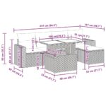 vidaXL 6-dielna záhradná sedacia súprava s podložkami polyratan akácia – Obrázok 13