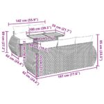 vidaXL 6-dielna záhradná sedacia súprava s podložkami polyratan sivá – Obrázok 12
