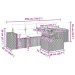 vidaXL 5-dielna záhradná súprava pohoviek s vankúšmi sivá polyratanová – Obrázok 12