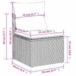 vidaXL 5-dielna záhradná súprava pohoviek s vankúšmi sivá polyratanová – Obrázok 13