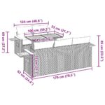 vidaXL 6-dielna záhradná sedacia súprava s podložkami polyratan sivá – Obrázok 13