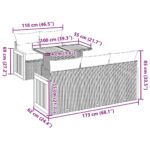 vidaXL 6-dielna záhradná sedacia súprava s podložkami polyratan akácia – Obrázok 12