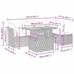 vidaXL 6-dielna záhradná sedacia súprava s podložkami polyratan akácia – Obrázok 13