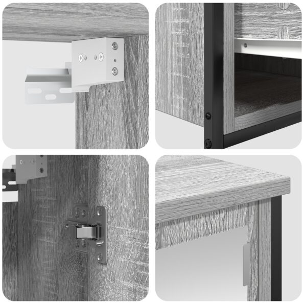 vidaXL 5-dielna súprava nábytku do kúpeľne  v šedom sonom inžinierskom dreve – Obrázok 10