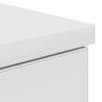 vidaXL Stôl Biela 140x49x76 cm Kompozitné drevo – Obrázok 9