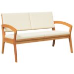 vidaXL 3-dielny bistro set s vankúšmi - solídne akáciové drevo – Obrázok 5