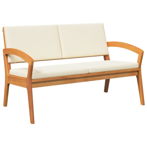 vidaXL 3-dielny bistro set s vankúšmi - solídne akáciové drevo – Obrázok 5