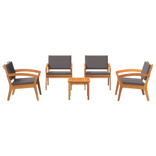 3328620_7.jpg vidaXL 5-dielny bistro set s vankúšmi - Masívne akáciové drevo – Obrázok 7