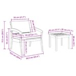 vidaXL 5-dielny bistro set s vankúšmi - Masívne akáciové drevo – Obrázok 9