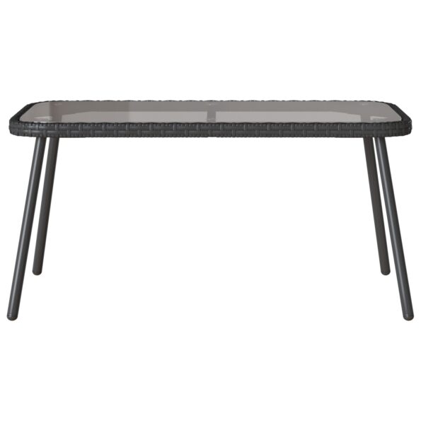 vidaXL 2-dielna záhradná jedálenská súprava s vankúšmi čierny poly ratan – Obrázok 8