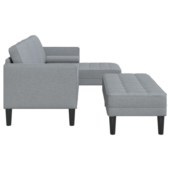 vidaXL Sada pohoviek s vankúšom 2 pcs Svetlosivá Polyester – Obrázok 7