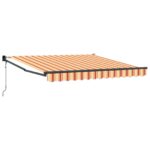 vidaXL automatická vysúvacia markíza žltá a oranžová 300x250 cm – Obrázok 2