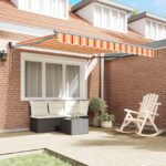 vidaXL automatická vysúvacia markíza žltá a oranžová 300x250 cm – Obrázok 3