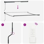 vidaXL automatická vysúvacia markíza žltá a oranžová 300x250 cm – Obrázok 9